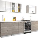 Σύνθεση κουζίνας Eco 2.8-Fusiko skouro-Leuko Gualistero