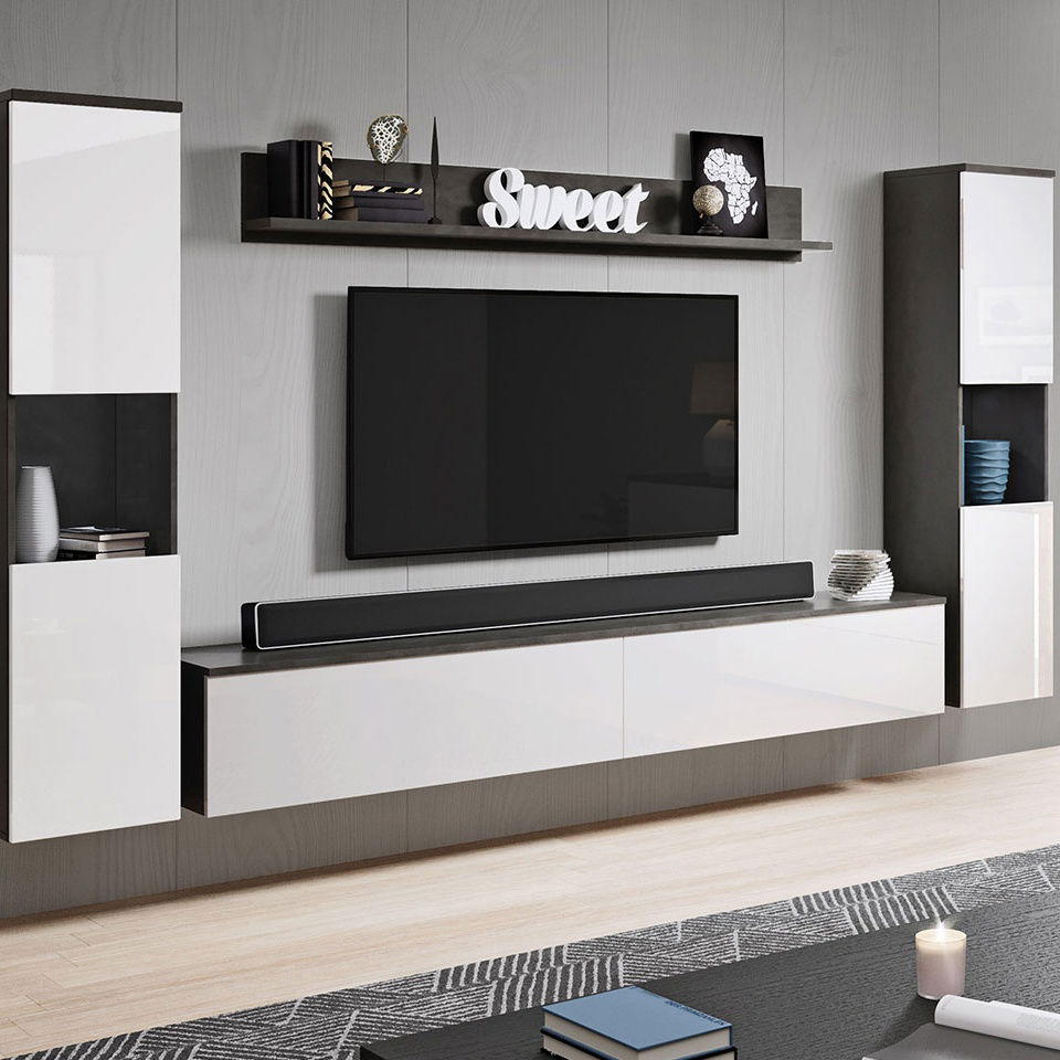 image_789058_04_5_2_cropped123 Σύνθετο σαλονιού Paris Xl-Λευκό Γυαλιστερό - Ανθρακί - Image 1