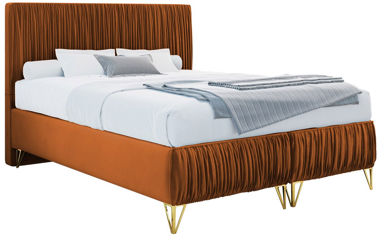 image_791984_03_2_1_ Επενδυμένο κρεβάτι Mars-Portokali-160 x 200 - Image 1