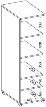 Ντουλάπι τροχηλάτο Warrior II-Gkri - Image 2