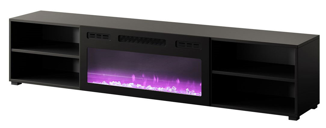 image_796113_po_rtv_180_czarny_kominek_2_a Έπιπλο τηλεόρασης Polo-Mauro-Μήκος: 180 εκ. - Image 1