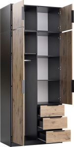 Ντουλάπα Lati D2 Δίφυλλη με πατάρι - Image 2