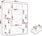 Ντουλάπα Lati D4 Τετράφυλλη με πατάρι - Image 3