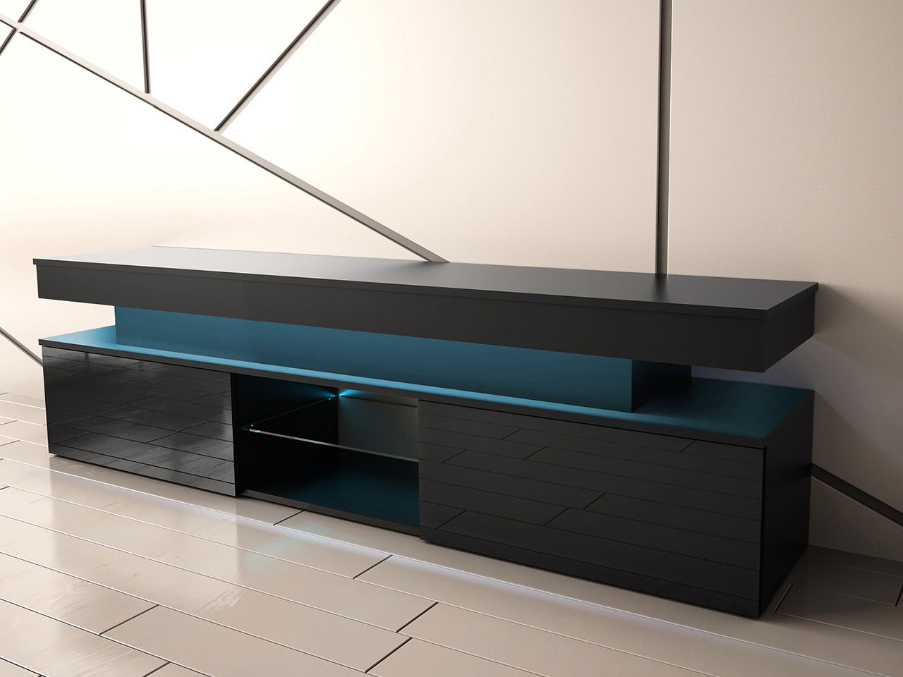 Έπιπλο τηλεόρασης Glossa 2D 190 με LED-Mauro gualistero - Image 1