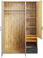 Ντουλάπα Qubic 3D1S Τρίφυλλη - Image 2