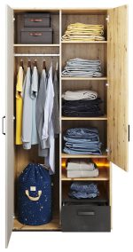 Ντουλάπα Qubic 2D1S Δίφυλλη - Image 4