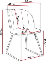 Καρέκλα SM100-Gkri Anoixto - Image 3