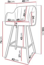 Σκαμπό μπαρ SH1-Prasino - Image 3