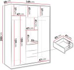 Ντουλάπα Kos 3D Τρίφυλλη - Image 3