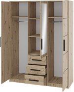 Ντουλάπα Kos 3D Τρίφυλλη - Image 4