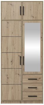 Ντουλάπα Kos 2D Δίφυλλη με πατάρι - Image 6