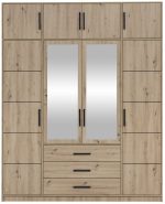 Ντουλάπα Kos 4D Τετράφυλλη με πατάρι - Image 6