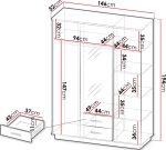 Ντουλάπα Lamelo Τρίφυλλη - Image 3