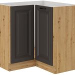 Επιδαπέδιο ντουλάπι γωνιακό Yvette -Γραφίτης