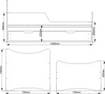 Κρεβάτι παιδικό SMB-144 x 74 x 70 εκ.-Αυτοκίνητο - Image 3
