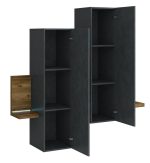 Βιτρίνα Bron-Φυσικό σκούρο-Ανθρακί - Image 5