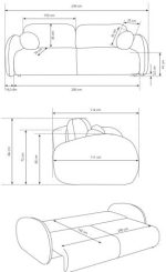 Καναπές - κρεβάτι Lond τριθέσιος - Image 3