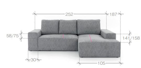 Γωνιακός Καναπές Azzaro S-Δεξιά - Image 3