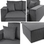 Γωνιακός καναπές Karla U-Anthraki - Image 4