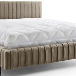 Επενδυμένο κρεβάτι Prallo-Ekrou-180 x 200