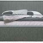 Επενδυμένο κρεβάτι Plexi-Gkri-Anthraki-180 x 200