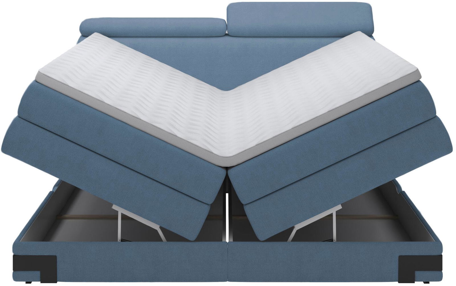 Επενδυμένο κρεβάτι Kayak με στρώμα και ανώστρωμα-Galazio-180 x 200 - Image 3