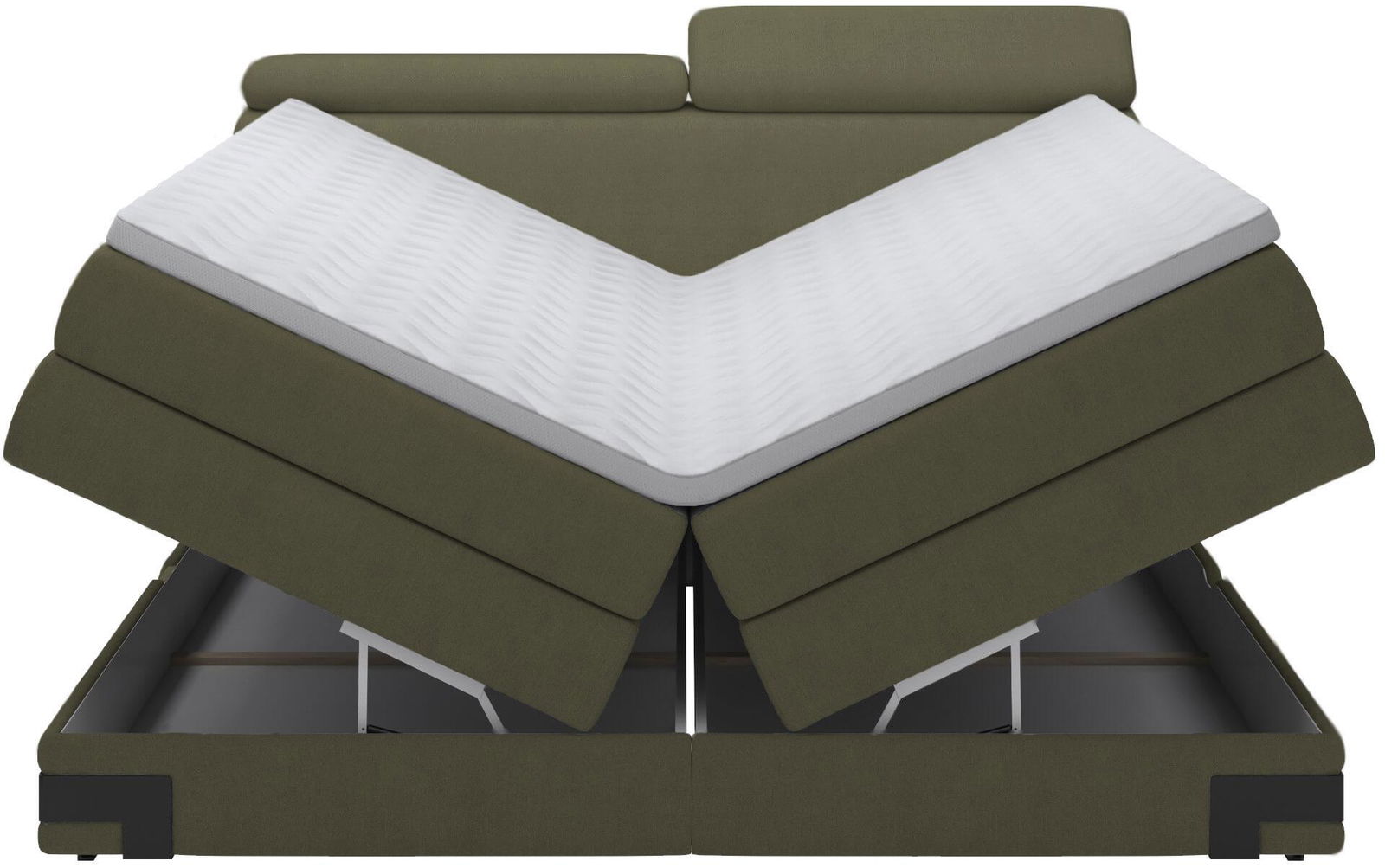 Επενδυμένο κρεβάτι Kayak με στρώμα και ανώστρωμα-Ladi-180 x 200 - Image 3