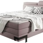 Επενδυμένο κρεβάτι Kayak με στρώμα και ανώστρωμα-Roz-160 x 200