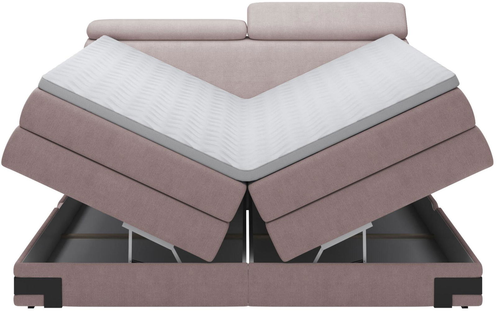 Επενδυμένο κρεβάτι Kayak με στρώμα και ανώστρωμα-Roz-180 x 200 - Image 3