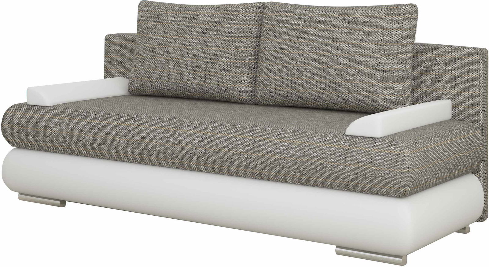 image_82155_mi02_nobg_1 Καναπές - κρεβάτι Milly-Γκρι ανοιχτό - Λευκό - Image 1