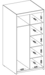 Ντουλάπα Ester 2D δίφυλλη-Sonoma Oak - Image 4