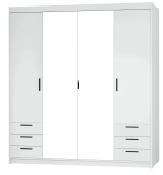 Ντουλάπα Ester 4D6S τετράφυλλη-Leuko