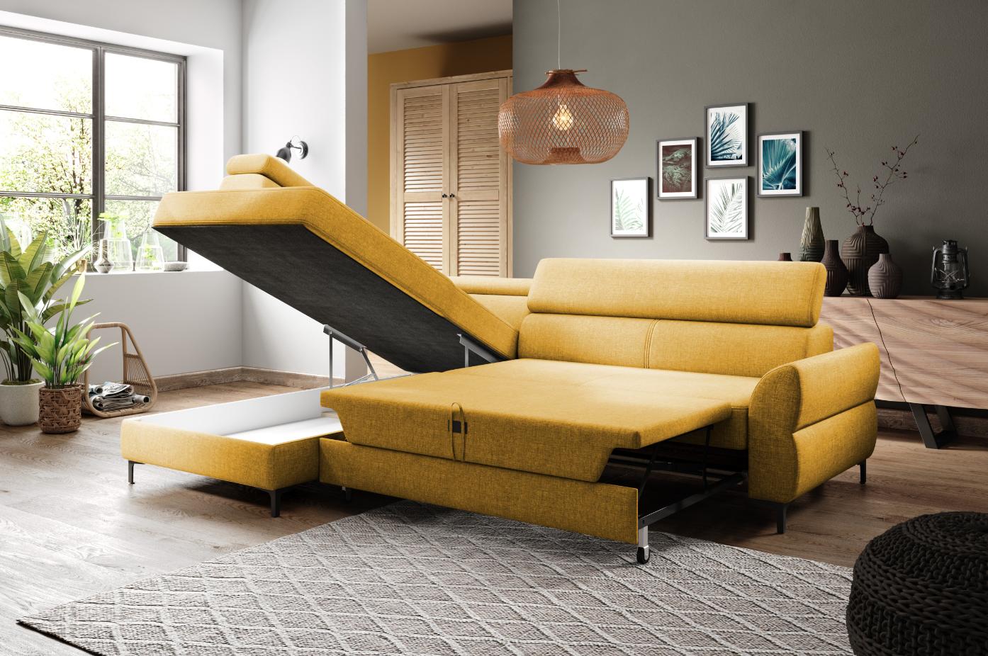 Γωνιακός καναπές Rino-Kitrino-Αριστερή - Image 3