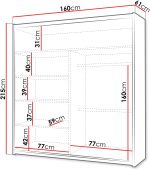 Ντουλάπα συρόμενη Dakota - Image 4
