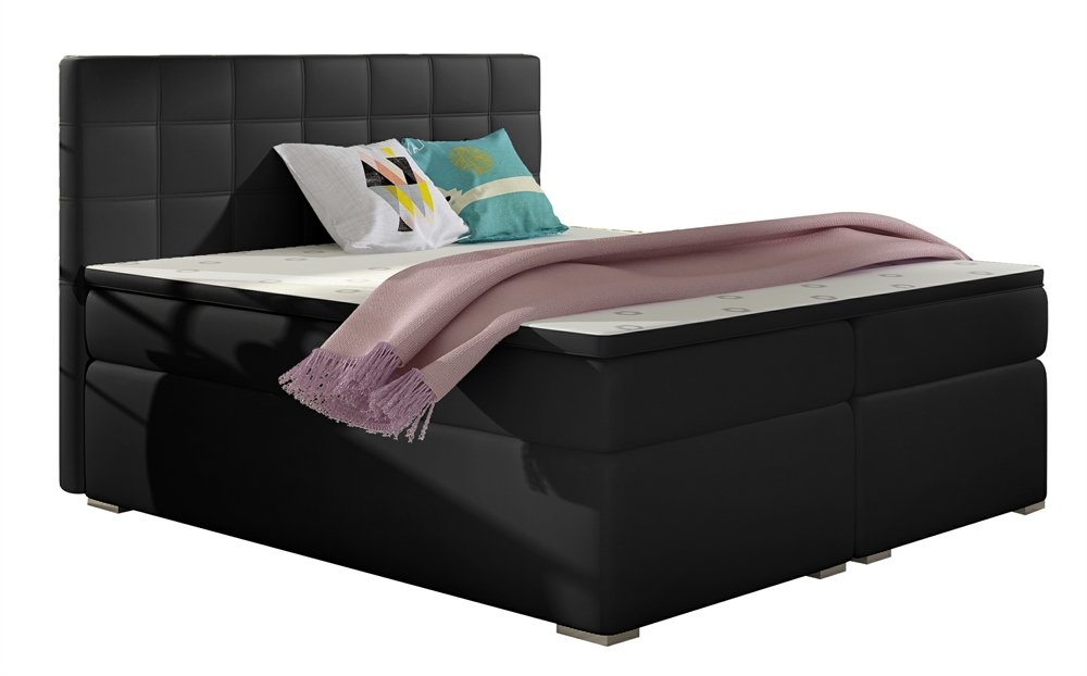 image_82478_ba05 Κρεβάτι Alfie-Μαύρο δέρμα-160 x 200 - Image 1