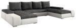 Γωνιακός καναπές Norma-Λευκό - Γκρι ανοιχτό