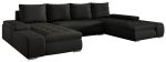 Γωνιακός καναπές Norma-Μαύρο