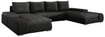 Γωνιακός καναπές Norma-Μαύρο - Γκρι