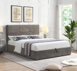 Επενδυμένο κρεβάτι Raziel-Kafe-160x200-Lift-Storage - Image 2