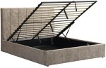 Επενδυμένο κρεβάτι Denzel-Xaki-160x200-Lift-Storage - Image 3