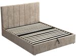 Επενδυμένο κρεβάτι Denzel-Xaki-160x200-Lift-Storage - Image 4