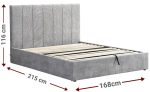 Επενδυμένο κρεβάτι Denzel-Gkri-160x200-Lift-Storage - Image 3