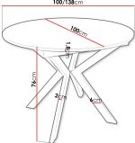 Επεκτεινόμενο Τραπέζι  Leia-Mavro-Lefko - Image 3
