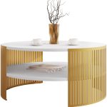 Τραπεζάκι σαλονιού Fikoli GD-Leuko-Xriso