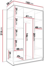 Ντουλάπα Calia I Τρίφυλλη-Gkri-Mauro - Image 3