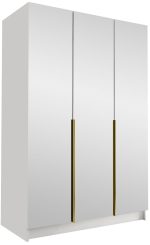 Ντουλάπα Calia III Τρίφυλλη-Leuko-Xriso