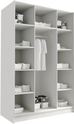 Ντουλάπα Calia III Τρίφυλλη-Leuko-Xriso - Image 4