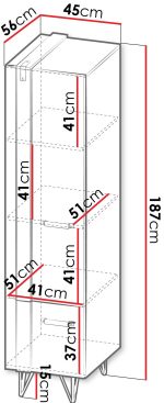 Ντουλάπα Lofter Μονόφυλλη - Image 3