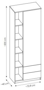 Ντουλάπα Ember μονόφυλλη - Image 3