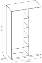 Ντουλάπα Ember δίφυλλη - Image 3